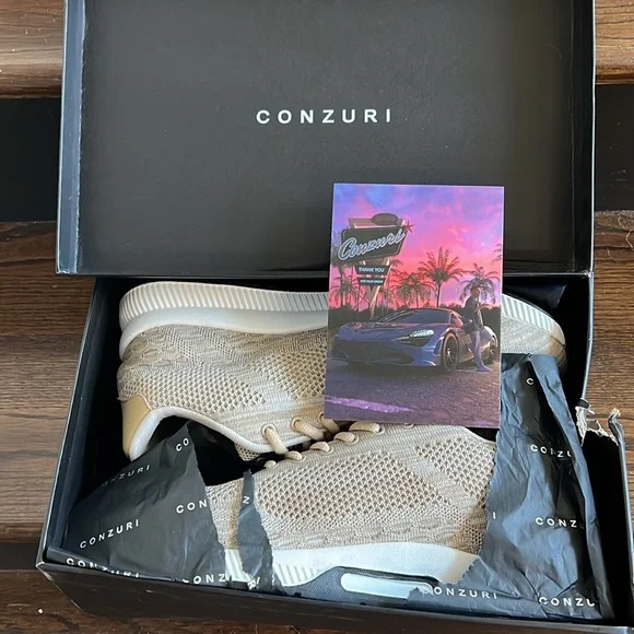 New inbox Conzuri tan sneakers! I paid $154.99. Ery nice! - Picture 2 of 7